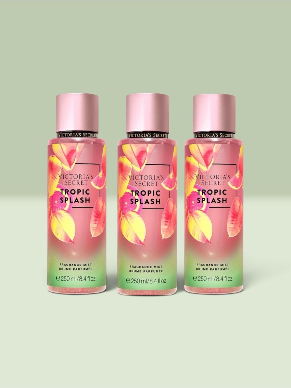 Victoria's Secret TROPIC SPLASH Fragrance Mist ~ 8.4 fl.oz. ( Lot of 3 )